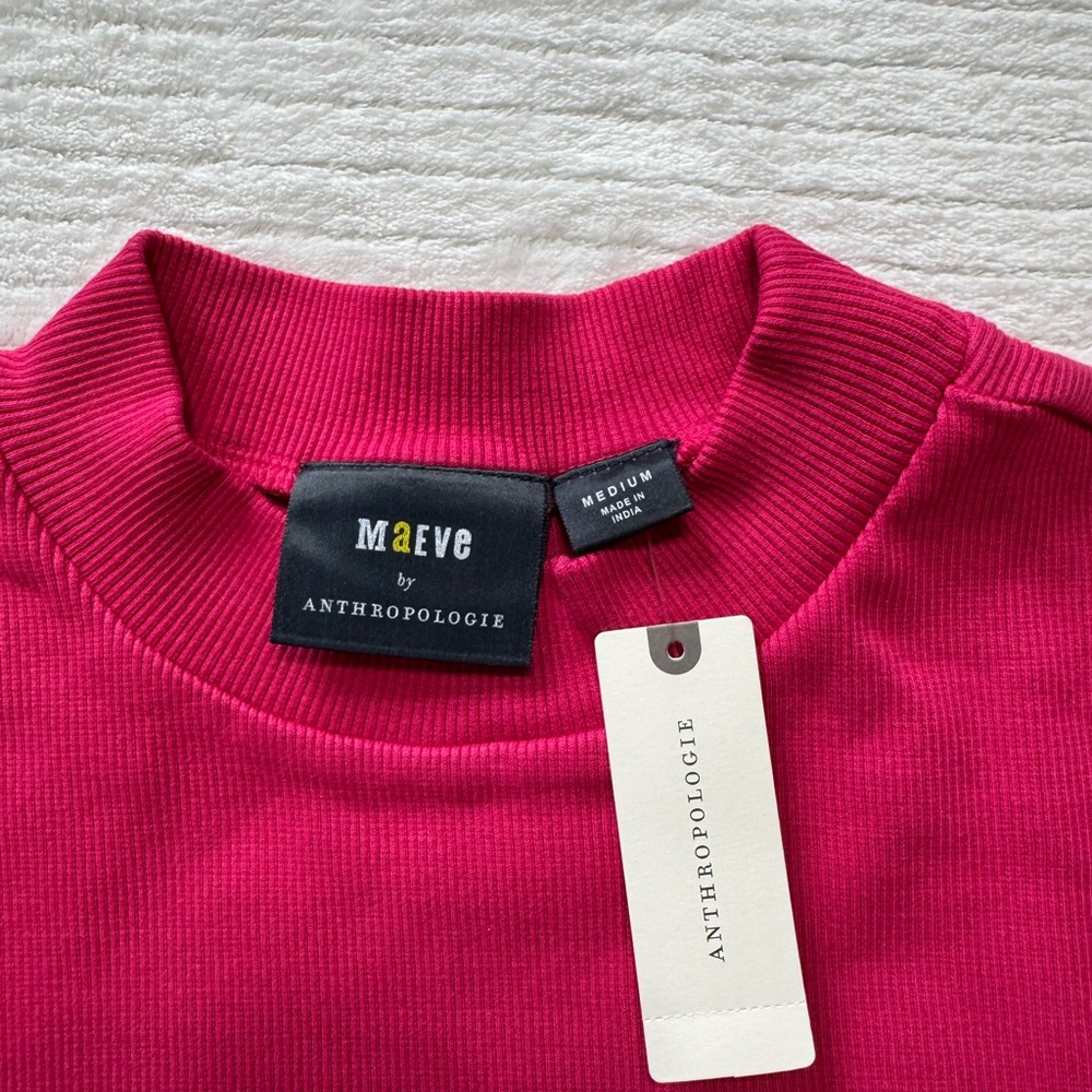 Anthropologie Fuchsia Short Sleeve Tee - Picture 4 of 8